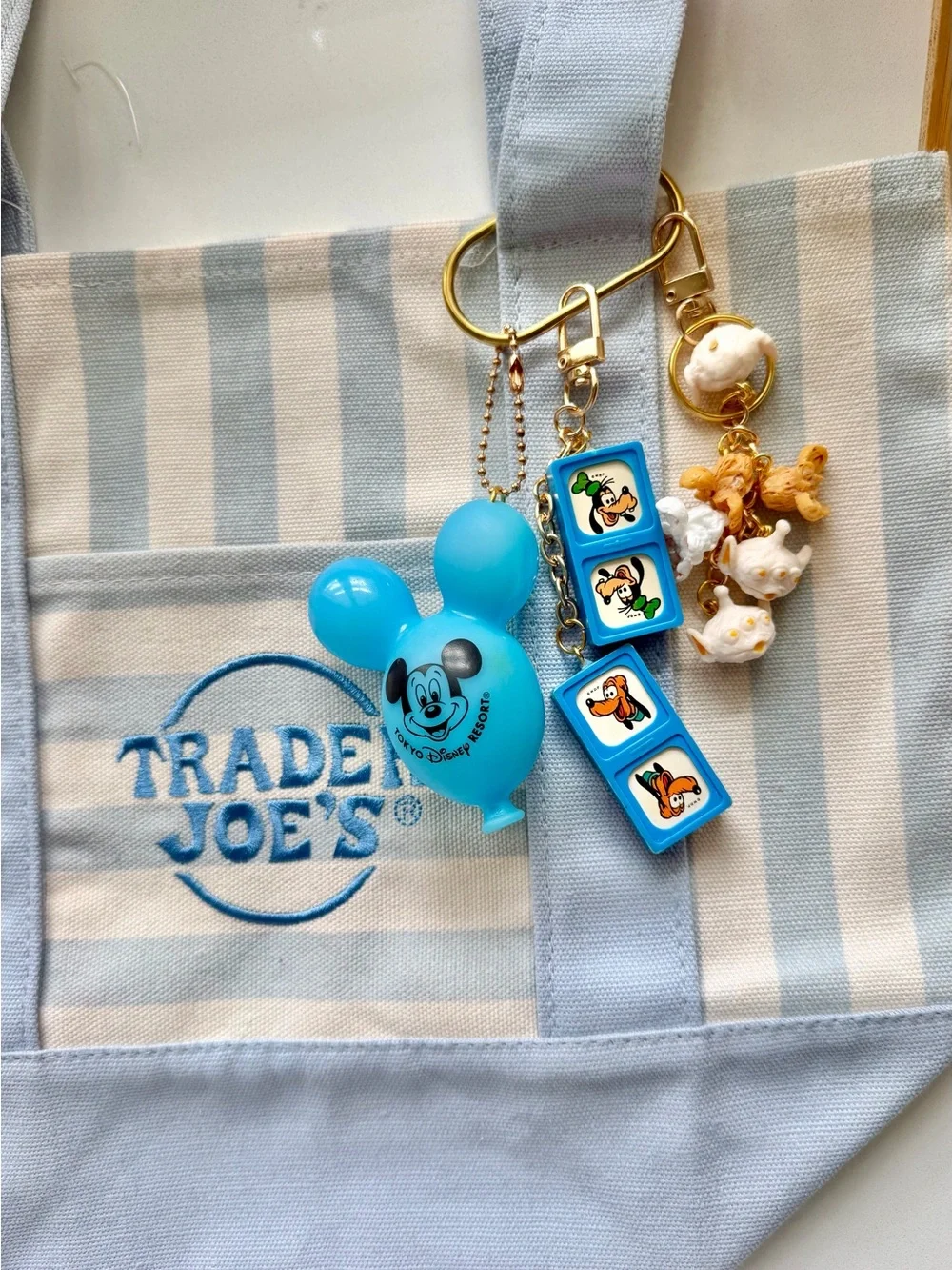 Blue Mickey Balloon Keychain / Bag Charm